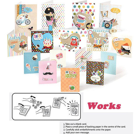 Huralona Handmade DIY Greeting Card Kits includes 16 Blank Cards 16 Colorful Envelopes with Decoration Accessories for Craft Birthday Thanksgiving Christmas Wedding Invitation Card Making Green Huralona