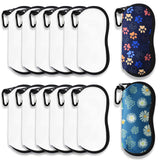 12 Pcs Sublimation Sunglasses Case Blanks Set,Sublimation Blanks Sunglass Case Neoprene Sunglass Case for Sublimation Blanks Sunglasses Travel Case Soft With Mountain Buckle Heat Transfer Printing Dye KKSUBCA