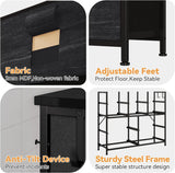 Jojoka Dresser for Bedroom with 10 Drawers, Dressers & Chest of Drawers, Fabric Storage Drawer with Side Pockets for Kids Room, Closet, Hallway, Entryway, Living Room (Black) Jojoka