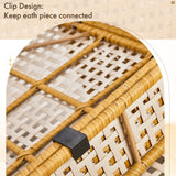 VINGLI 7 Piece Outdoor Patio Furniture Sets, Outdoor Sectional Furniture PE Rattan Wicker Sofa Set, All Weather Patio Conversation Set with Cushion for Backyard, Porch VINGLI