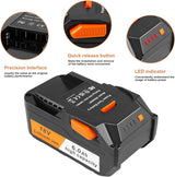 ARyee 18V 6000mAh Battery Replacement Compatible with RIDGID 18V Drill R840087 R840083 R840086 R840085 R840084 Cordless Tools Lithium Ion Battery, 2 Pack ARyee