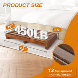 One Step Stool for Elderly and Kids(No Assemble Required)- Acacia Wood 3.5" High Riser Step Stool with Non-Slip Mat, Lightweight Step Stool Supports 450 LBS,Suitable for Indoor and Outdoor, Bathroom Fuilee