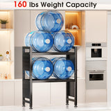 Adjustable Microwave Stand,Microwave Oven Rack Shelf Heavy Duty 3-Tier Shelf with 9 Hooks for Kitchen Shelves Counter Top Organizer, Holds 180lbs Bakers Racks for Kitchens,with Cutting Boards Stand Kitstorack