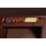kathy ireland Home by Bush Furniture Bush Furniture WC65566-03K Bennington Executive Desk, Harvest Cherry Bush Business Furniture