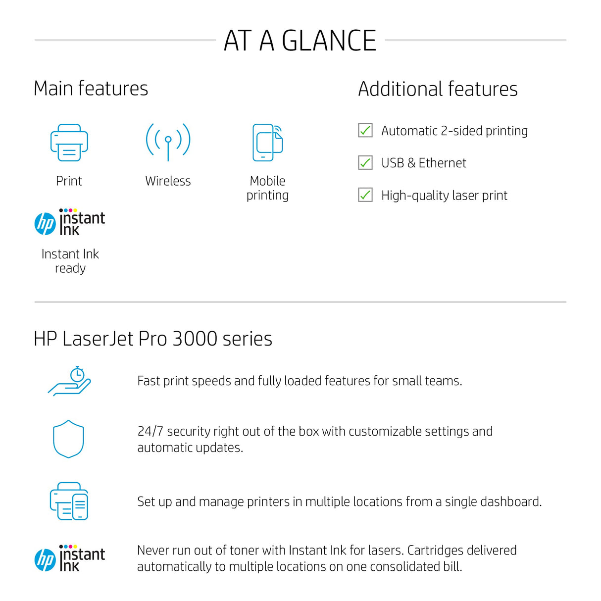 HP LaserJet Pro 3001dw Wireless Black & White Printer (Renewed) HP