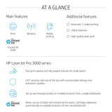 HP LaserJet Pro 3001dw Wireless Black & White Printer (Renewed) HP