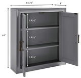 Crosley Furniture Tara Wall Mounted Bathroom Storage Medicine Cabinet with Shelves, Vintage Gray Crosley Furniture
