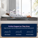 Avenco Twin Mattress, 6 Inch Twin Size Mattress in a Box for Kids, Medium Firm Hybrid Mattresses with Bonnell Spring and Gel Memory Foam for Cool Night Sleep & Pressure Relief, CertiPUR-US Certified Avenco