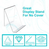 Boloyo Acrylic Book Stand Without Ledge ,6 Inch 6PC Clear Acrylic Display Easel Transparent Display Stand Holder Tablet Holder for Displaying Pictures,Books,Artworks, CDs Boloyo