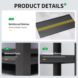 CBCNWR 72''H Garage Storage Shelves, 3000LBS Steel Heavy Duty Storage Shelves, Adjustable 5-Tier Metal Shelf Rack, Heavy Duty Shelving for Garage,Warehouse,Basement,Pantry–Black 47" W x23.6 D x72 H CBCNWR