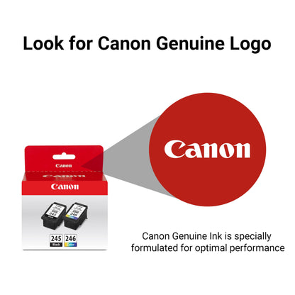 Canon PG-245 / CL-246 Genuine Ink Value Pack (2 Cartridges), Compatible with iP2820, MG2420/2924/2920/3020/2522/2525, MX492, TS3120/302/302a/202/202a/4520/3320