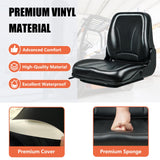 Universal Forklift Seat, Fold Down Tractor seat with Micro Switch for Tractor, Caterpillar Excavator Skid Loader Backhoe Dozer Telehandler TICSEA