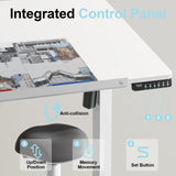 ERGO COLLECT Standing Desk with Whiteboard – Electric Height Adjustable Drafting Table, Flip Dry Erase Top, Mobile Drawing Desk with Wheels & Storage Bag for Home, Office, Studio, Art ERGO COLLECT