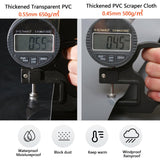 ele ELEOPTION (8ft High x 15ft Width) Vinyl Curtains for Patio, Outdoor Clear Panel Curtain Patio Enclosure Waterproof PVC Tarps with Grommets for Pergola, Balcony, Porch, Gazebo Khaki ele ELEOPTION