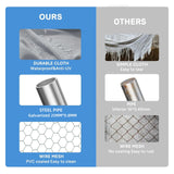 MODCART Large Metal Chicken Coop Chicken Run, Chicken Pen with Water-Resident and Anti-UV Cover, Duck Rabbit House Outdoor (9.8’ W x 6.6’ L x 6.4’ H) MODCART