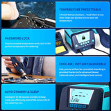 TOAUTO DS882 Soldering Station, 2 in 1 Soldering Iron Hot Air Gun Rework Station Kit with LCD Display,°F /°C, Cool/Hot Air Conversion, Auto Standby & Sleep, Temperature Memory & Lock & Correction TOAUTO