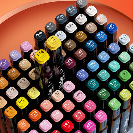 M&G 80 Colors Dual Tip Art Markers, Alcohol Art Markers set, for Adult Coloring Books, Drawing, Sketching, Doodling, Art Projects, School Supplies, Chisel & Fine Tip, Black Penholder M&G