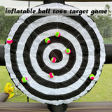 V-infla Inflatable Axe Throwing Game + Inflatable Ball Toss Target Dart Board Game with 1 Air Blower and 12 Axe and 10 Balls for Events V-infla