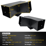 Qrooviiy 15 Degree Pegola Bracket Kits,4-Way Right Corner Woodwork Brackets for 4" x 4" (Actual:3.5"x3.5") Lumber,DIY Gazebo Brackets for Patio Pergolas, Gazebos, Log Cabin W/Hardware - 1Pack… Qrooviiy