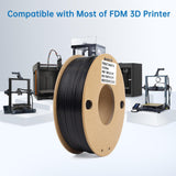 LOTACTREE TPU Filament 1.75mm 250g (0.55lb) Black, 95A Flexible Rubber-Like 3D Printer Filament, High Elasticity +/-0.03mm Accuracy, Tangle-Free Spool for FDM Printers Lotactree