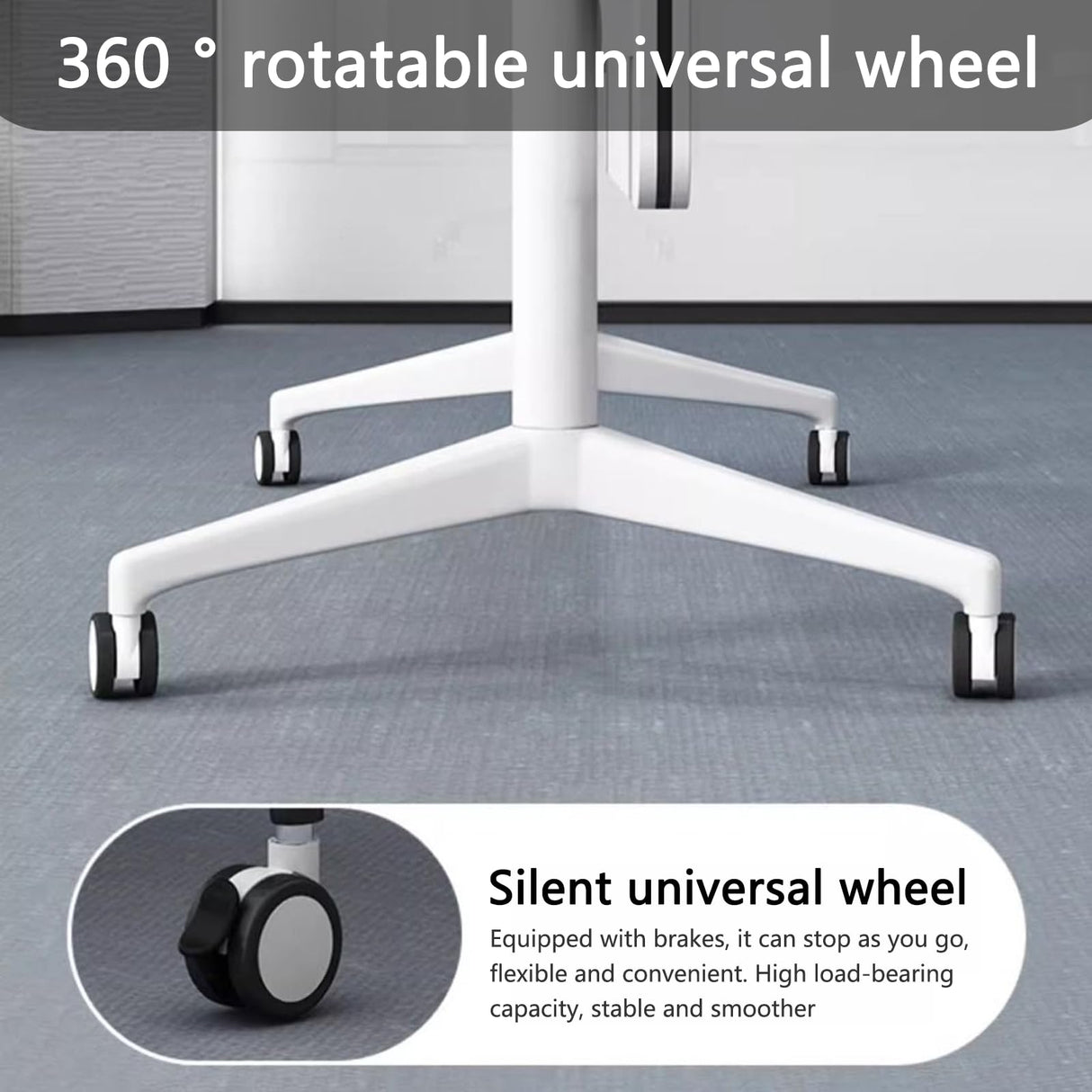 Conference Table, Folding Conference Room Tables with Flip-Top Design, Mobile Seminars Dynamic Meetings Training Tables for Offices, Classrooms, and Meeting Room, White, 47.2"D x 23.6"W x 29.5"H WMIASIN