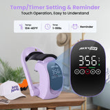 AKEYDIY 3-in-1 Auto Hat Heat Press Machine for Caps, with 3pcs Interchangeable Platens, Automatic Open & Release, Touchscreen for Precise Time & Temp Control, Heat Transfer Printing for Caps, Purple AKEYDIY