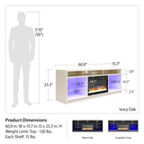 Ameriwood Home Luna Fireplace TV Stand for TVs up to 65", Graphite Grey Ameriwood Home