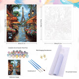 Natuyalo Paint by Numbers for Adults Beginner, Eiffel Tower Acrylic Painting by Number Kits Paris Cityscape DIY Art Craft Kits Suitable for Home Wall Decoration Frameless (16x20 Inch) Natuyalo