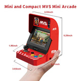 UNICO SNK MVS Mini Home Arcade Machine, 45 Pre-Loaded Classic SNK NeoGeo Games:10 KOF / 5 Metal SLUG / 7 FATAL FURY / 6 SAMURAI SHODOWN and More, 3.5inch Screen, HDMI and Gamepads Port UNICO