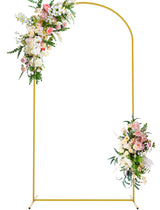 Wokceer 7.2 FT Wedding Arch Backdrop Stand, Square Arch Gold Metal Arch Backdrop Stand for Wedding Ceremony Birthday Party Bridal Baby Shower Photo Booth Garden Floral Balloon Arch Decoration Wokceer
