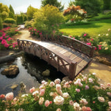 SamsGazebos MB-SB6-T Garden Bridge, 6-Feet, Brown SamsGazebos