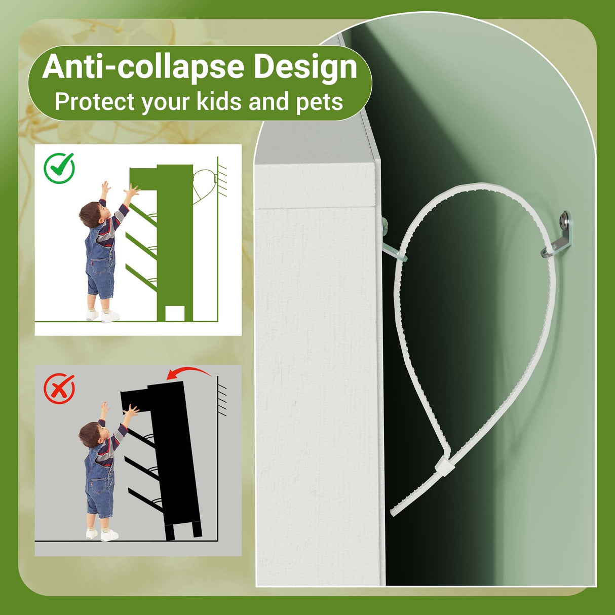 GarveeHome Shoe Cabinet with 3 Flip Doors & 1 Drawer, Entrance Wooden Shoe Rack with Iron Legs, Slim Shoe Storage Cabinet, Modern Fluted Shoe Organizer for Entryway Hallway, White+Oak GarveeHome