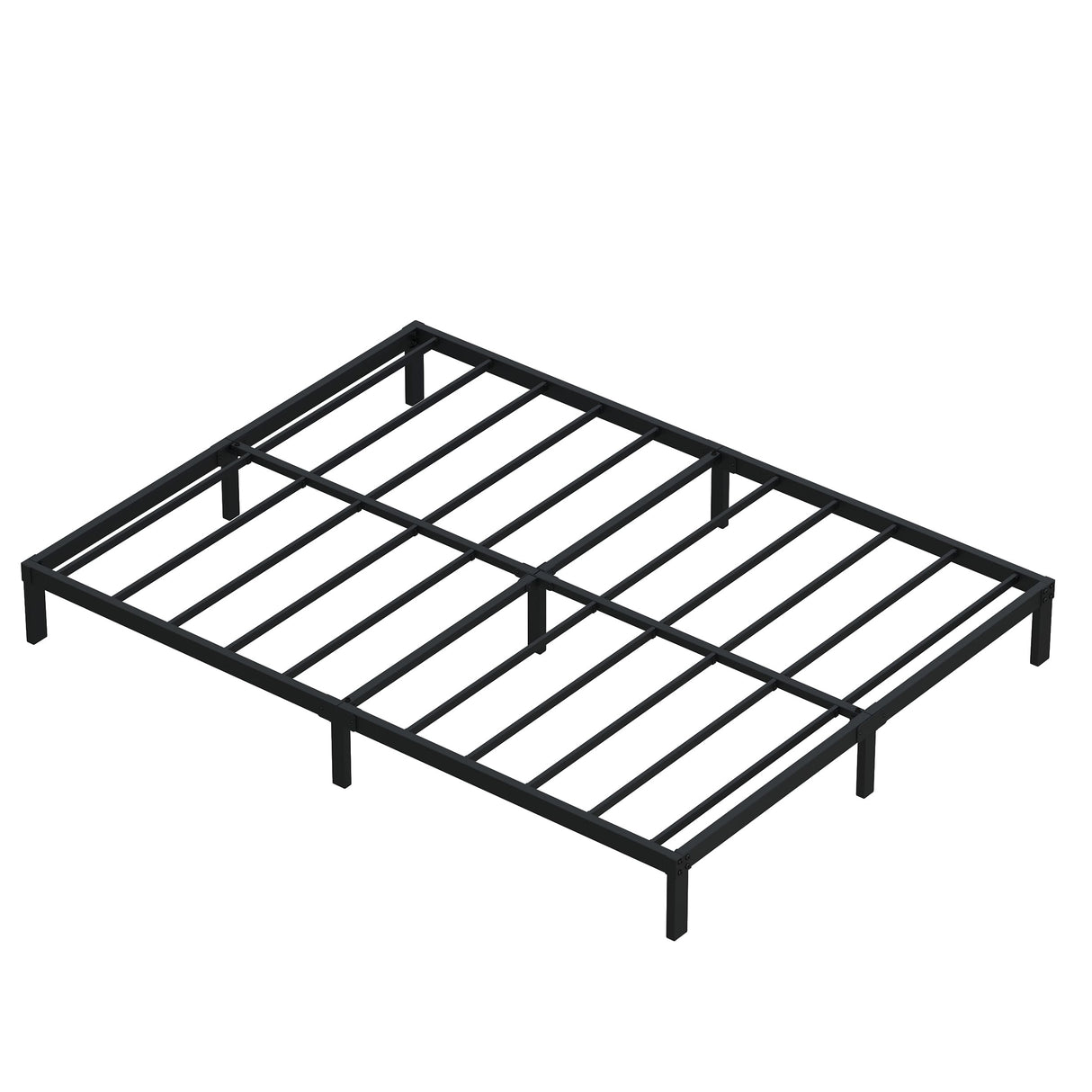 DiaOutro 9 Inch King Bed Frame Heavy Duty Low Profile Metal Platform No Box Spring Needed Mattress Foundation, Easy to Assembly, Noise Free, Black DiaOutro