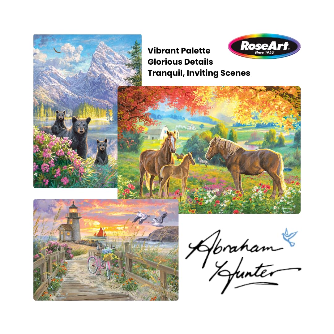 RoseArt - Abraham Hunter - Cobblestone Creek - 500 Piece Jigsaw Puzzle for Adults