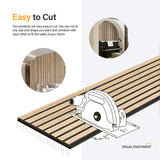 Olanglab Wood Slat Wall Panels, Wooden Acoustic Wall Panels, 94.5"x12.6" Each 3D Wall Panels for Interior Wall Decor, 4 Pack in Total 94.5"x50.4" (Warm Oak) Olanglab