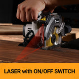 DEKOPRO 20V Cordless Circular Saw, 6-1/2-Inch Blade, 4500 RPM Circular Saw Cordless DEKOPRO