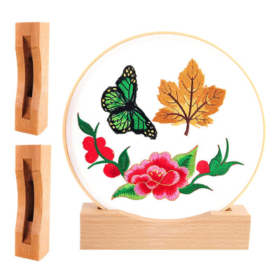 YUNHAN Embroidery Display Holder Suitable Cross Stitch Frames,Lap Embroidery Stand Display 3Pack Embroidery Hoop Stand Display Cross Stitch Kits (Suitable 3-6.7IN Frame)