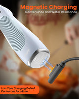 Electric Knife, Cordless Cutting Knifes, Ergonomic Design with Comfortable Contoured Grip Rechargeable Easy-Slice Electric Carving Knife for Meat Slicing, Bread, Fillet, Turkey, Blue LAUDLIFE