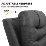 EONIX Triple Motor Lay Flat Zero Gravity Power Recliner Chair with Heating and Massage, Independent Footrest, Backrest, Headrest Adjustments, 400lbs Heavy Duty Big Man Power Recliner Chair, Black EONIX