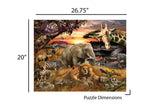 Springbok's 400 Piece Family Jigsaw Puzzle Wild Savanna - Made in USA Springbok