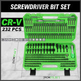 SWANLAKE 232PCS Ultimate Screwdriver Bit Set,Chrome Vanadium Steel Driver Bit Set, Includes Security Bits,Nut Driver, Ratchet Wrench and Bits Holder SWANLAKE GARDEN TOOLS