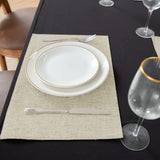 Rinpon Cloth Placemats Set of 8, Linen Type Fabric Placemats Machine Washable Heat Resistant Placemats Wrinkle Free Thick Polyester Kitchen Place Mats for Dining Table (Beige) Rinpon