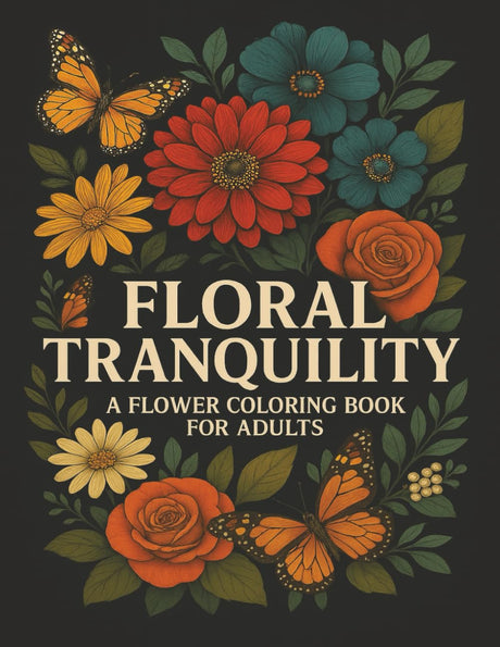 Floral Tranquility: A Flower Coloring Book for Adults: Botanical Artwork to Inspire Calm, Creativity, and Stress Relief with 32 Beautiful Designs. ... Collection for Calm, Creativity & Joy) Majosta