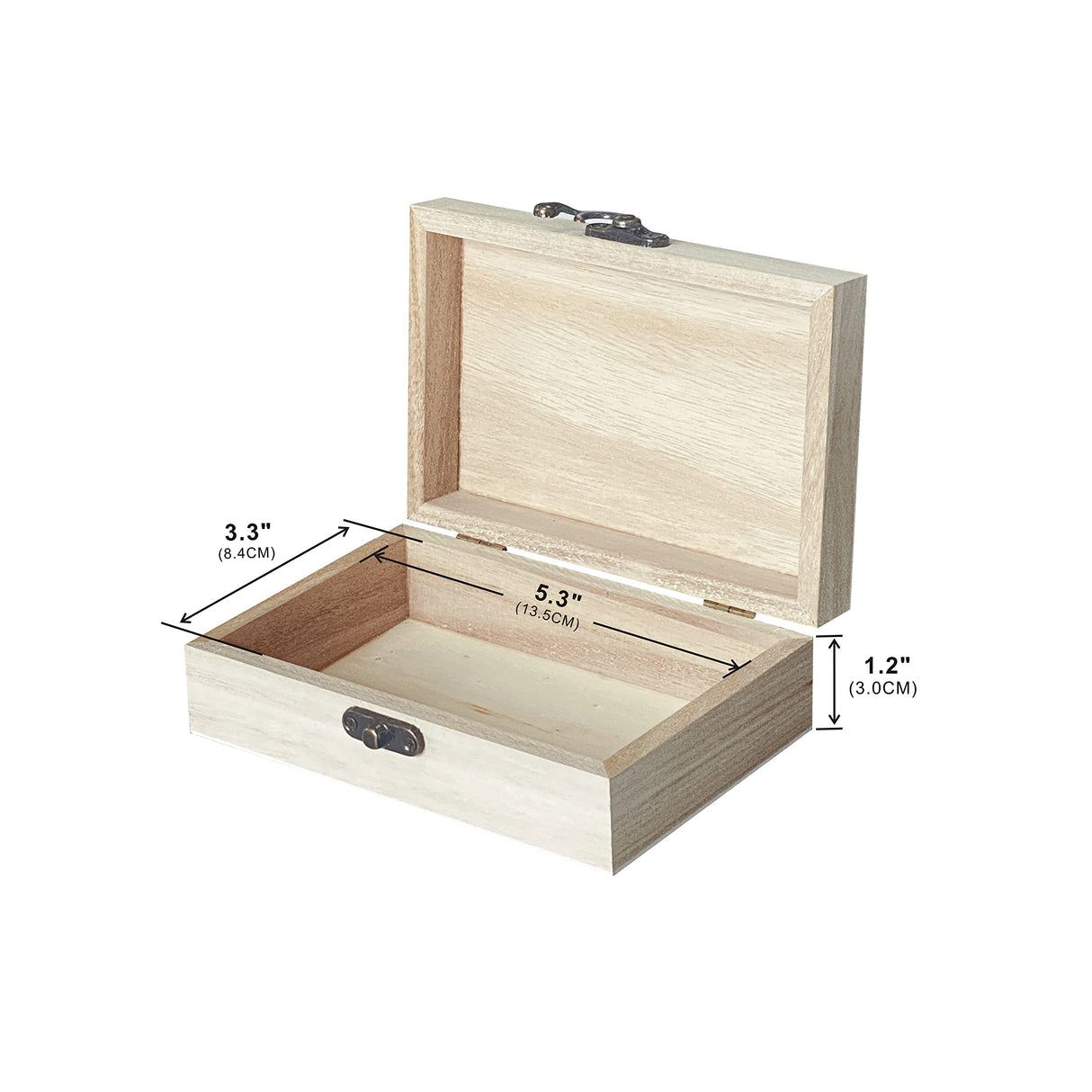 48-Pack Small Wood Box for Crafts 6"x4"x2" Unfinished Wooden Box with Lid Keepsake Box for Jewelry Storage DIY Crafts Cregugua