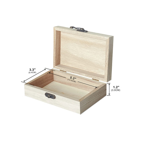48-Pack Small Wood Box for Crafts 6"x4"x2" Unfinished Wooden Box with Lid Keepsake Box for Jewelry Storage DIY Crafts Cregugua