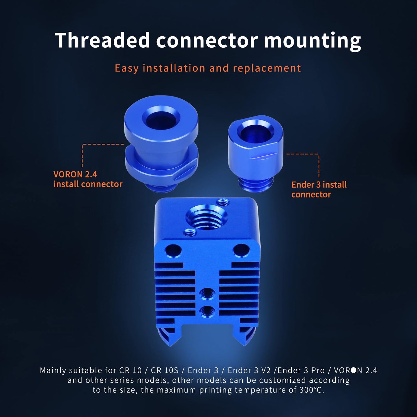 Ceramic Heater Core CHC Hot End Bimetal Heatbreak Hotend High Wear-Resistance Compatible with Voron 2.4 V0 V0.1 V0.2, Ender 3 V2 Pro Ender 5 Series CR10 3D Printer Parts - WoodArtSupply