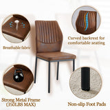 Rejeke 79" Dining Table Set for 8,Large Rectangular Kitchen Table Set for 8 with Cushioned Chairs,Modern Mid-Century Wood Dining Room Table Set,Ideal for Dining & Gatherings (Walnut) Rejeke