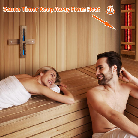 Foxyoo Sauna Sand Timer - 15 Minute Timer Sauna Accessories, Handmade of Canadian Red Cedar Foxyoo