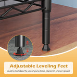 4-Tier Adjustable Metal Shelving Unit, Heavy Duty Garage Storage Rack, Wire Shelves & Closet Organizers, Utility Shelf for Kitchen, Pantry, Garage – Black, 53.7" W x 13.4" D x 35" H, 800 lbs YRLLENSDAN