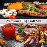AOOCAN Grill mesh mat - Set of 5 Non Stick BBQ Grill mats, Heavy Duty, Reusable Grilling mats, Easy to Clean - Works on Gas, Charcoal, Pellet Grill - 15.75 x 13 in, Black Aoocan
